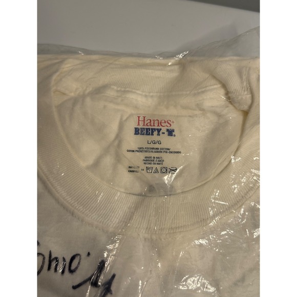 VTG Hanes T-Shirt Malco Ohio George Racing Signed Classic Graphix Mens Large - Picture 5 of 5